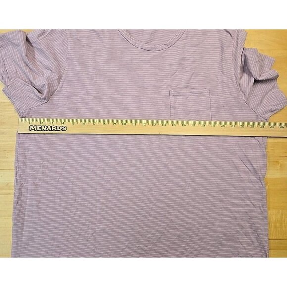 Marine Layer Saddle Hem Pocket Tee Mens Size XXL Striped Rosette Cotton Blend - Picture 4 of 8